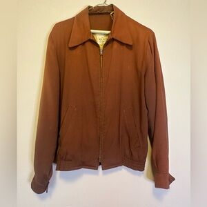 Vintage 1950s brown gabardine jacket Small